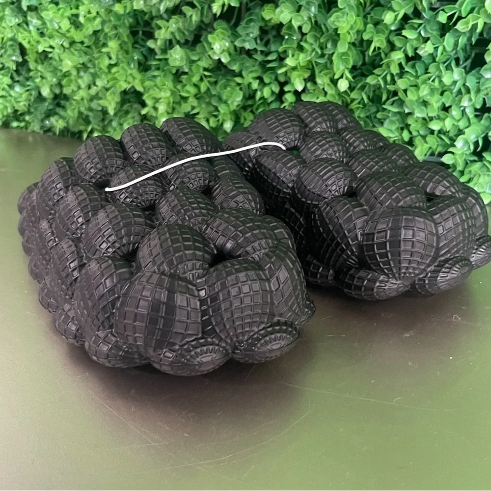 Massage Bubble Black Slides Size 9/9.5 Unisex NEW
